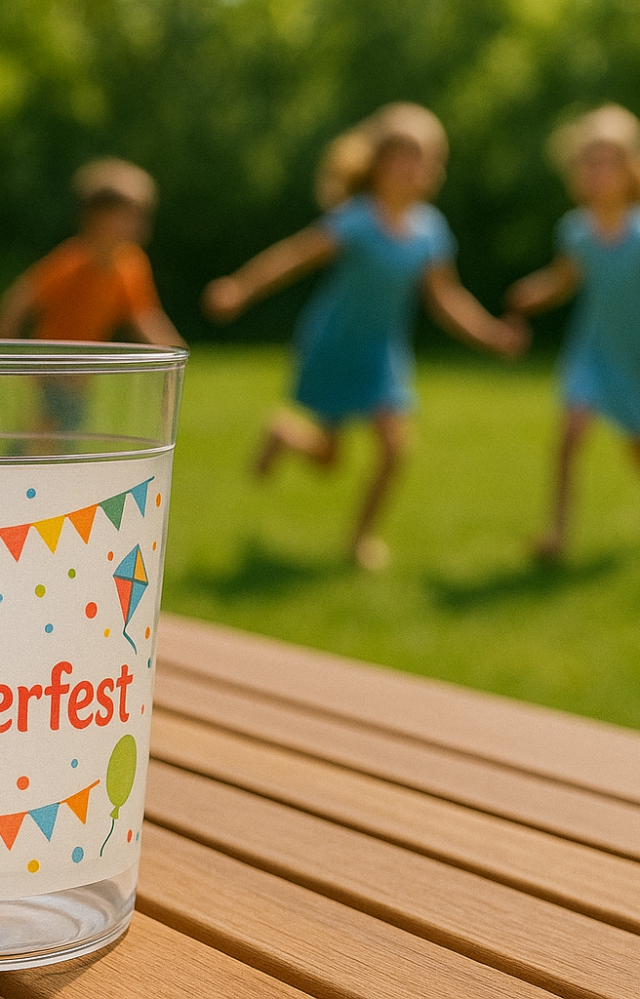Bedruckte Gläser für Kinderfeste